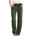 thumbnail image 1 of AOMPMSDX Pants For Women Womens Daily Elastic Strap Waist Workout Trousers Solid Long Pants Loose Casual Trousers Ag Daily Trousers XXXL, 1 of 7