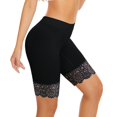thumbnail image 1 of AOMPMSDX Seamless Non Shorts For Underskirt Ladies Anti Scratch Underwear Flat Shorts Lace Shorts Black 8802/M, 1 of 6