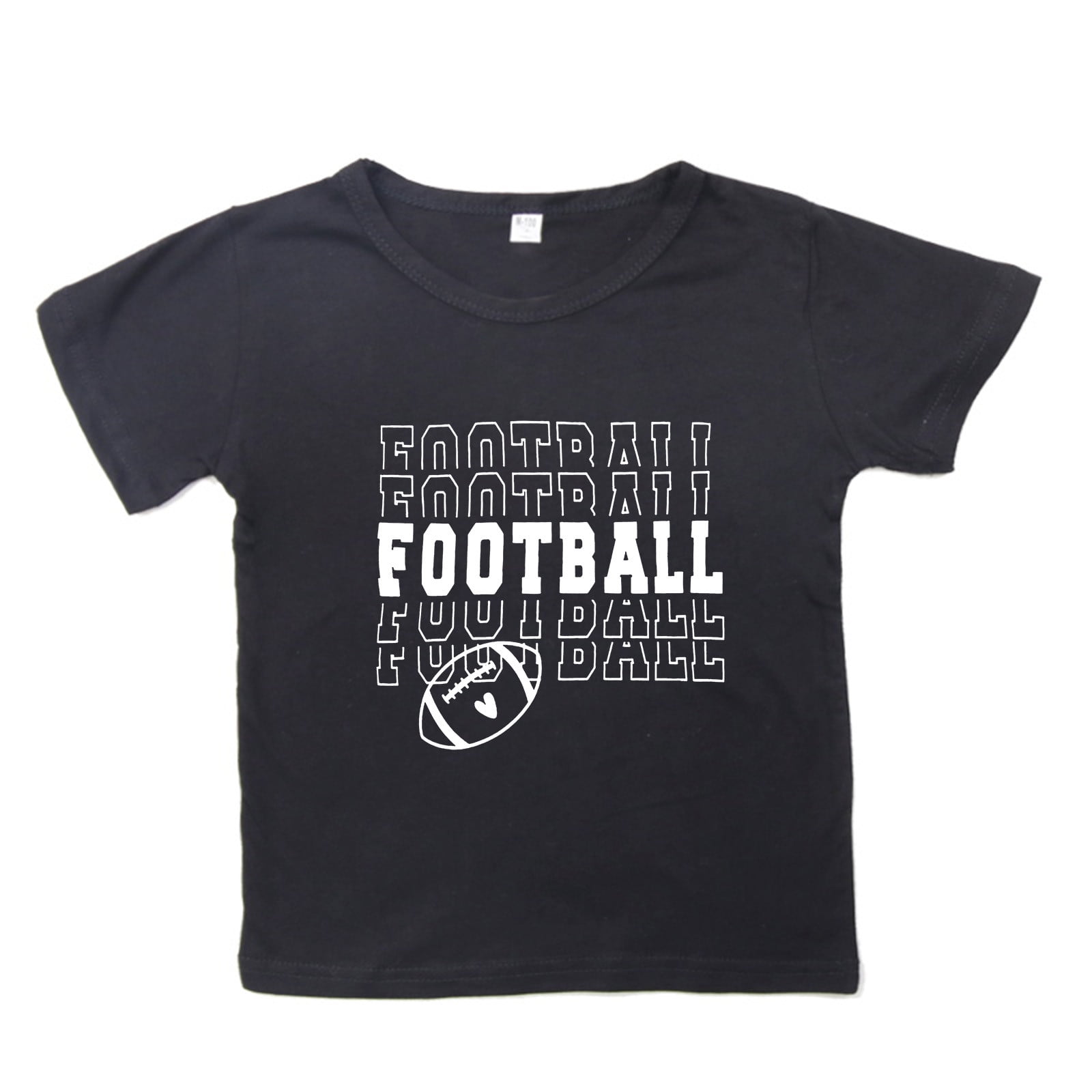 AOMPMSDX Shirts For Teen Kids Child Short Sleeve Rugby Football Letter Prints T Shirt Boys Girls Fans Gift Tops BK3 8 Years-9 Years