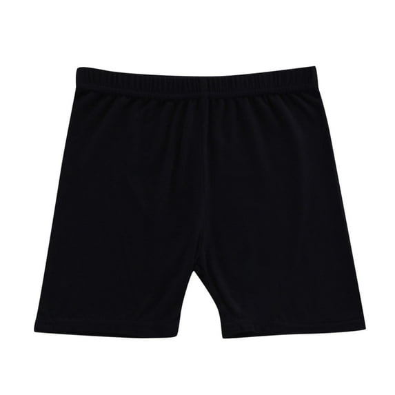 AOMPMSDX Solid Elastic Waist Shorts 4Y Toddler Girls Multicolor Casual Spring Summer Homewear Outwear For Kids Black 3 Years-4 Years