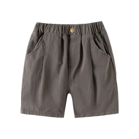 AOMPMSDX Summer Toddler Girls Boys Kids Solid Casual Shorts Fashion Pants Shorts Spring Summer Homewear Outwear For Kids Grey 2 Years-3 Years