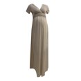 thumbnail image 1 of AOMPMSDX Summer Women Maternity Short Sleeve Nursied Baby Dress Nightgown Breastfeeding Nightshirt Dress Grey L, 1 of 7
