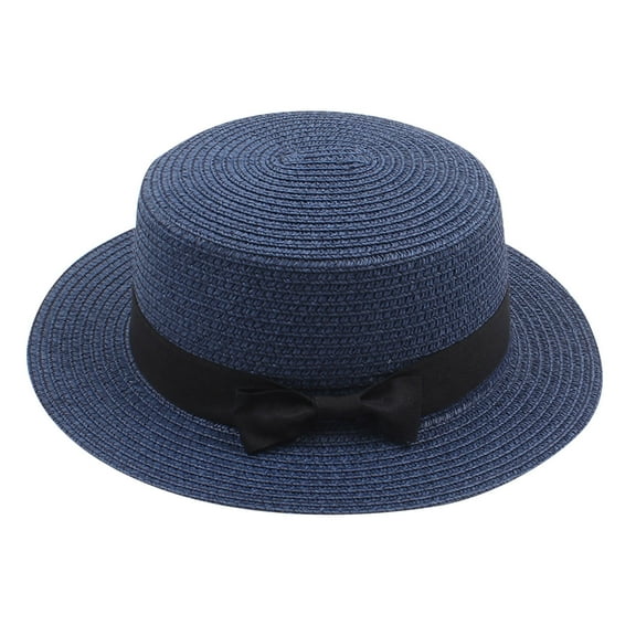 AOMPMSDX Sun Beach Hat Womens Graduate Kids Girls Boys Summer Fedora Straw Wide Brim Floppy Beach Sun Visor Caps
