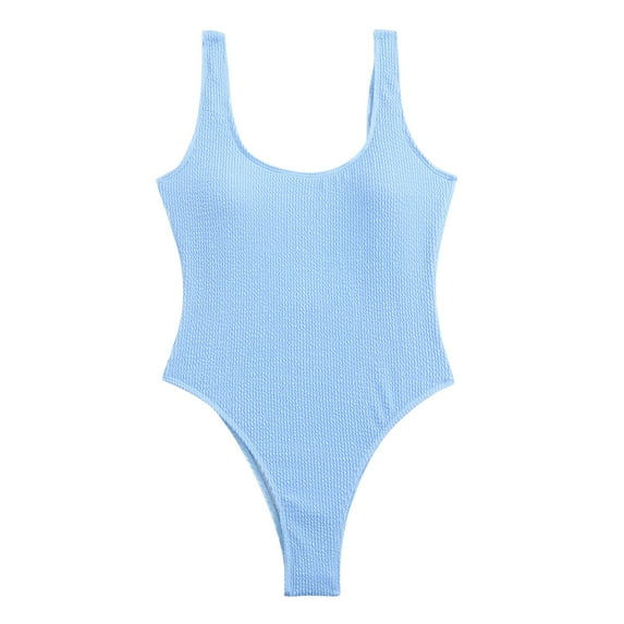 AOMPMSDX Swimsuit For Women Jumpsuit Solid Fluorescent Crepe Ribbed Classic Suits Swimwear Bathing Suit For Women C L