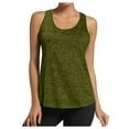 thumbnail image 1 of AOMPMSDX Tank Tops For Women Workout Sports Running Mesh Yoga Training Army Green Sleeveless Basic Camisole Top L, 1 of 6
