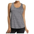 thumbnail image 1 of AOMPMSDX Tank Tops For Women Workout Sports Running Mesh Yoga Training Grey Sleeveless Basic Camisole Top XXL, 1 of 6