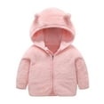 thumbnail image 1 of AOMPMSDX Toddler Baby Boys Girls Winter Windproof Hooded Coat Jacket Warm Outerwear Girls Coat&jacket Pink 12 Months-18 Months, 1 of 1