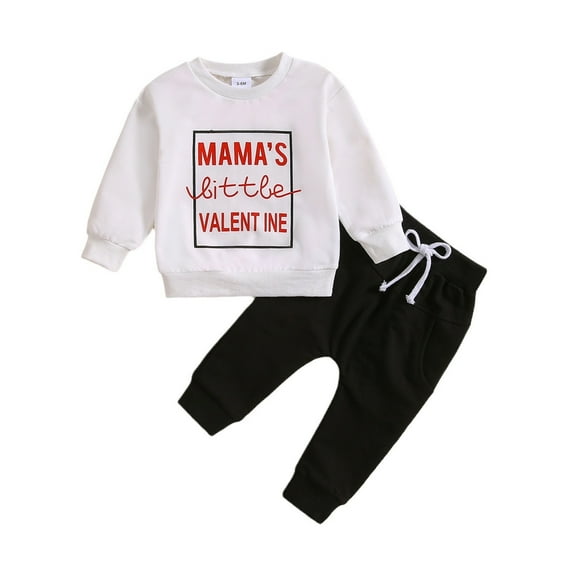 AOMPMSDX Toddler Boys Long Sleeve Letter Prints Tops And Pants Child Kids 2PCS Set Outfits Kids Clothese Boys Outfits Set 2 Years-3 Years