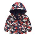 thumbnail image 1 of AOMPMSDX Toddler Kids Baby Girls Boys Camouflage Hooded Coat Jacket Tops Red 18 Months-24 Months, 1 of 3