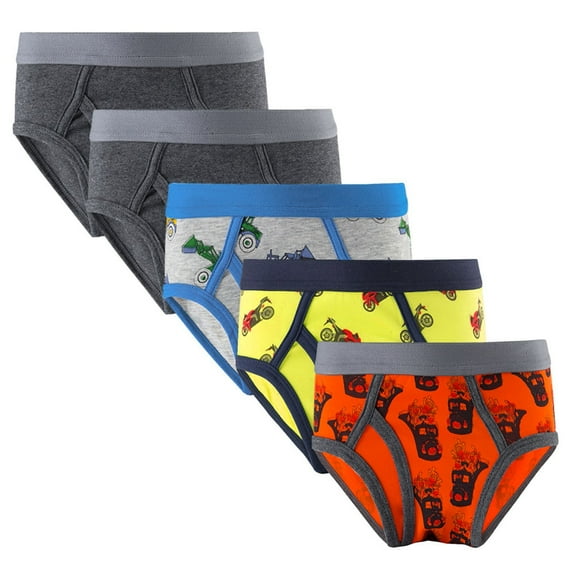 AOMPMSDX Toddler' Kids' Boys' Girls' Teen Underwear Briefs Little Boys Sharks Briefs Toddler Cars Underwear Soft Cotton Airplane Undies Orange 10 Years-12 Years