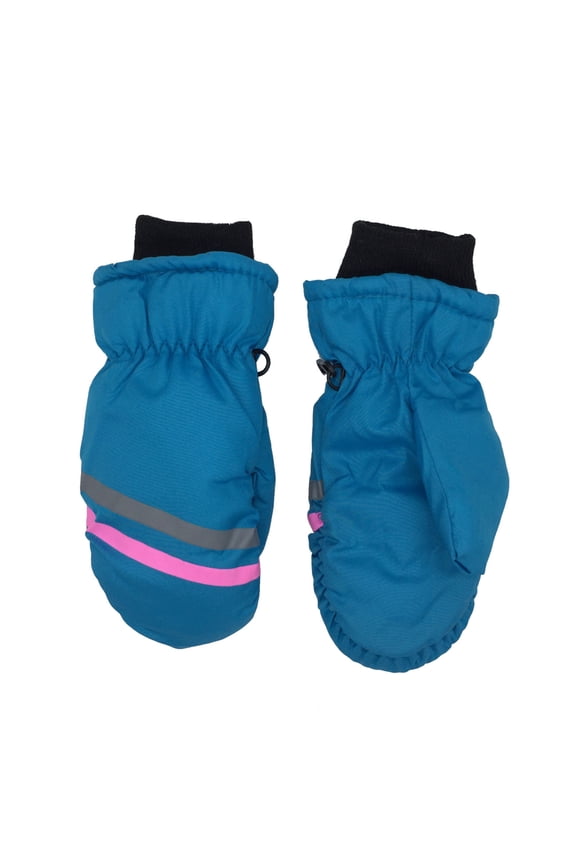 Toddler Mittens Water-proof Skiing Gloves Toddler Snow Gloves Kids Baby Winter Mittens For Girls Boys Green S(3 Years-5 Years)