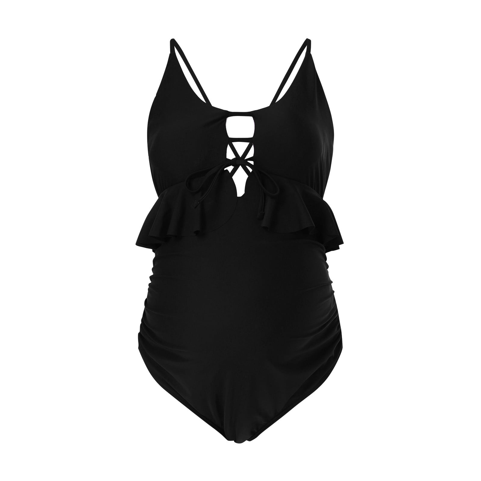 AOMPMSDX Women Maternity Swimwear Onepiece Halter Pregnancy Swimsuit