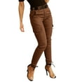 AOMPMSDX Women'S Pants Casual Women'S Solid Cargo Pants Belt Casual