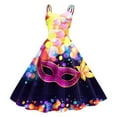 thumbnail image 1 of AOMPMSDX Women Sleeveless Knee Length Retro A Line Flared Swing Formal Prom Party Dress Hot Pink XL, 1 of 3