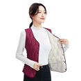 thumbnail image 1 of AOMPMSDX Women's Outerwear Vests Women's Autumn And Winter Sleeveless Thickened Warm Button Vest Cotton Jacket Women's Short Lamb Plush Thickened Vest M Hot Pink, 1 of 4