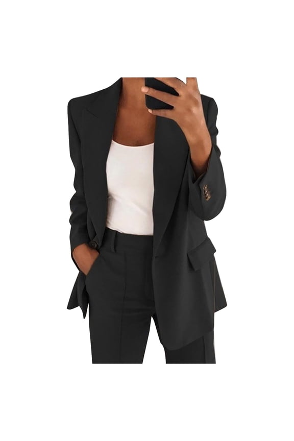 Womens Fashionable Solid Color Long Sleeved Pocket Jacket Loose Cardigan Jacket
