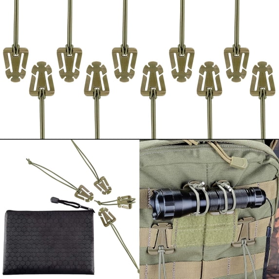 AOMRCOL 10Pcs Tactical Gear Clip Molle Web Dominators for Outdoor ...