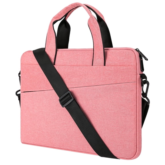 AOMRCOL 13 Inch Laptop Sleeve Shoulder Bag Compatible with Pro 14 M1 A2442,13" Air/Pro,13.3" Chromebook Notebook, Polyester Messenger Bag Carrying Case Briefcase (Pink)