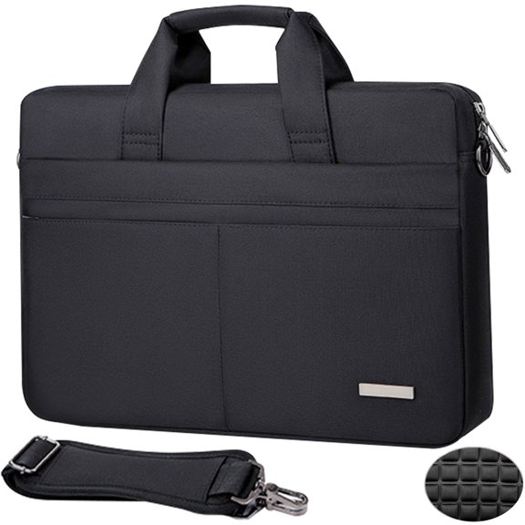 AOMRCOL 17.3 Inch Laptop Sleeve Case Compatible Most of Notebook Computer, Briefcase with Hidden Handle Multiple Pocket Carrying Bag, Black Computer Case