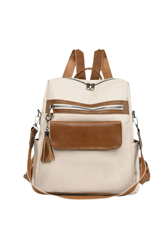 2026 New Backpack for Women Conveniently Light Travel Backpack Abundant Space Flexible Adjustable Straps Backpacks Style3 Off White