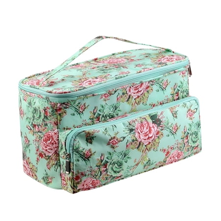 AOMRCOL 2026 New Empty Knitting Tote Yarn Storage Case Carrying Knitting Needles Crochet Hooks Sewing Accessories Organizer Bag Green
