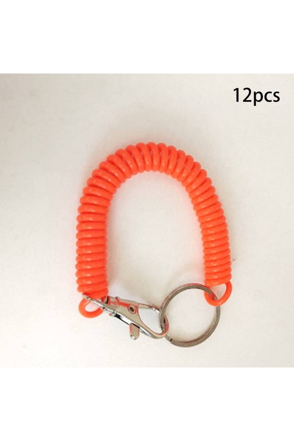2026 New Key Chain Flexible Plastic Material Keychain Wristlet Multi Purpose Key Holder Clip with Spring Coil for Keys Bags Wallets Travel Outdoor Activities Office Use
