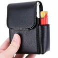 thumbnail image 1 of AOMRCOL 2026 New Leather Cigarette Case,Cigarette Holder with Pu Leather Storage Pouch,Lighter Holder and Name Card Storage Container,Nicotine Pouch Container, 1 of 6