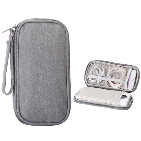 AOMRCOL 2026 New Tool Bag Digital Storage Integration Knitting Bag Compact and Portable Utility Tote for Power Banks Earphones Cables Gray for Travel Electronics Storage Organization Home Office