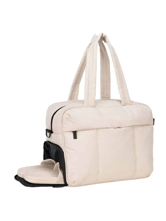 2026 New Women'S 16.7" Travel Duffel Bag for Weekend, Gym, Travel, Sports, Overnight, Beige