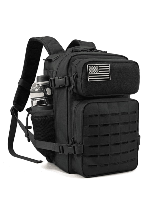 25L/45L Durable Nylon Hiking Backpack for Men,Multi-Day Camping&Travel Backpack with Molle System&Side Bottle Pockets
