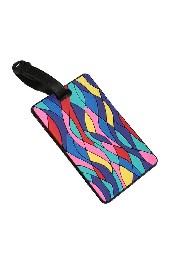 5Pcs Luggage Tags with Wave Color Design, Durable Suitcase ID Tags for Travel, Airport, and Business Trips, Easy Identification for Suitcases and Backpacks