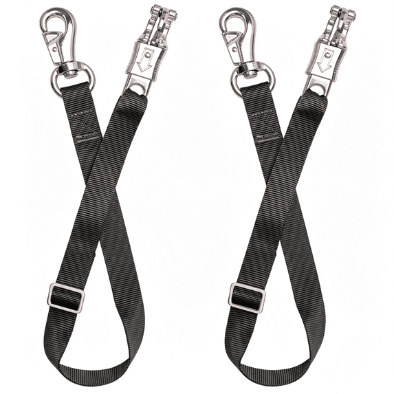 AOMRCOL Adjustable Trailer Tie （2 Pack）-Horse Trailer Nylon Strap Tie ...