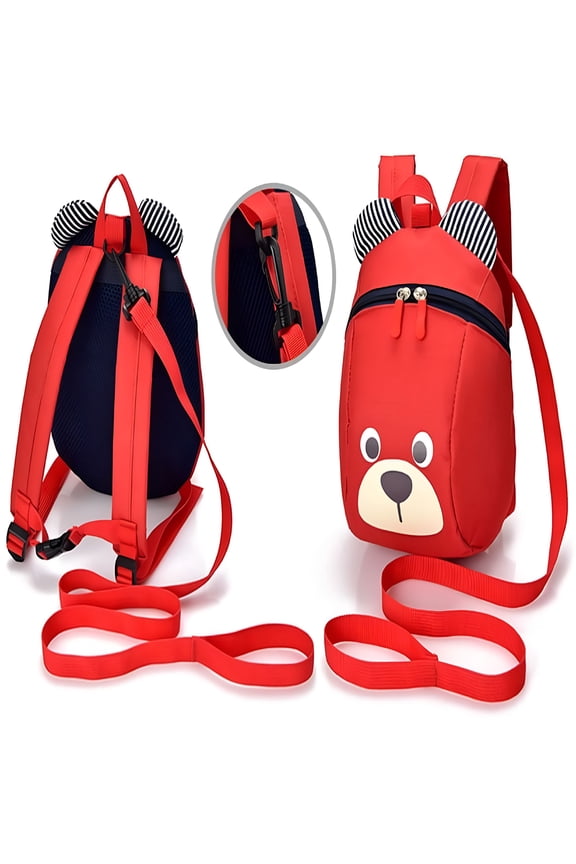 Age 1-2Y Cute Bear Small Backpack with Leash Backpack Bag Toddler Leash Backpack