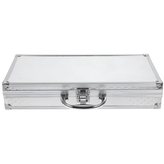 AOMRCOL Aluminum Storage Toolbox, Hard Shell Metal Briefcase for Men, Portable Travel and Office Tool Organizer Case