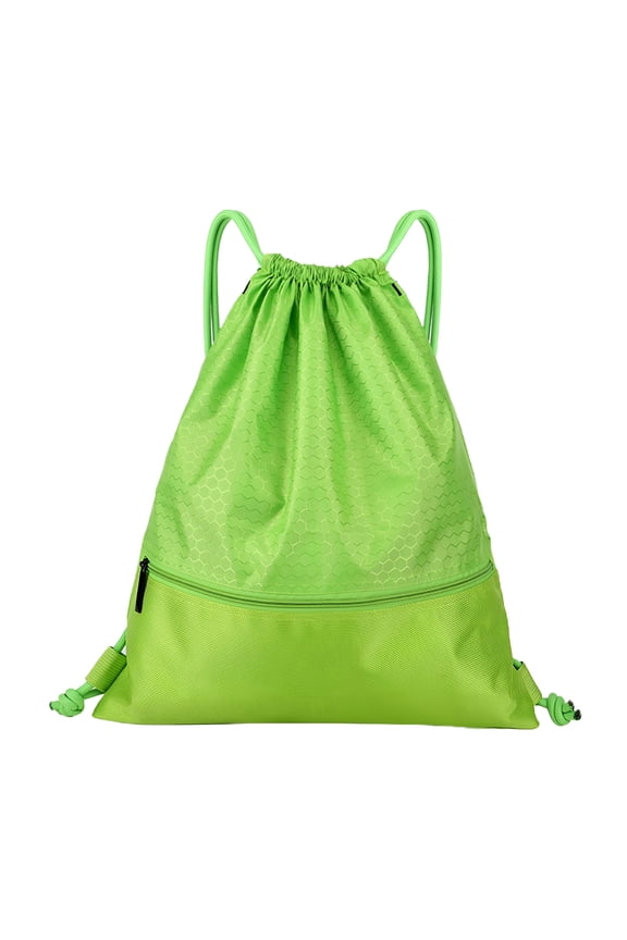 Backpack Bag, Waterproof Draw String Back Sack with Zip Pocket, Gym Drawstring Bags Swim Bag for Men Women