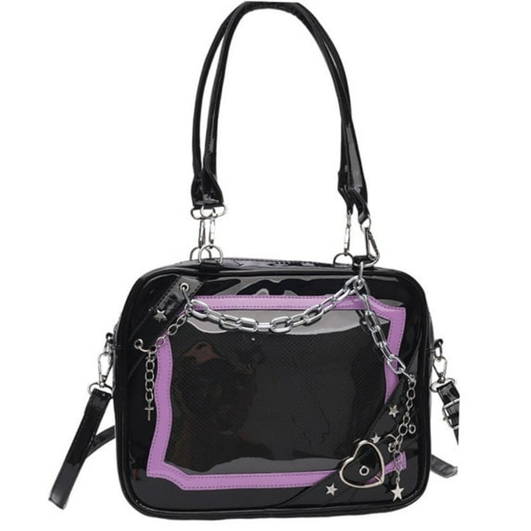 AOMRCOL Bag with Display Window,Star&Heart Crossbody Purse with Metal ...