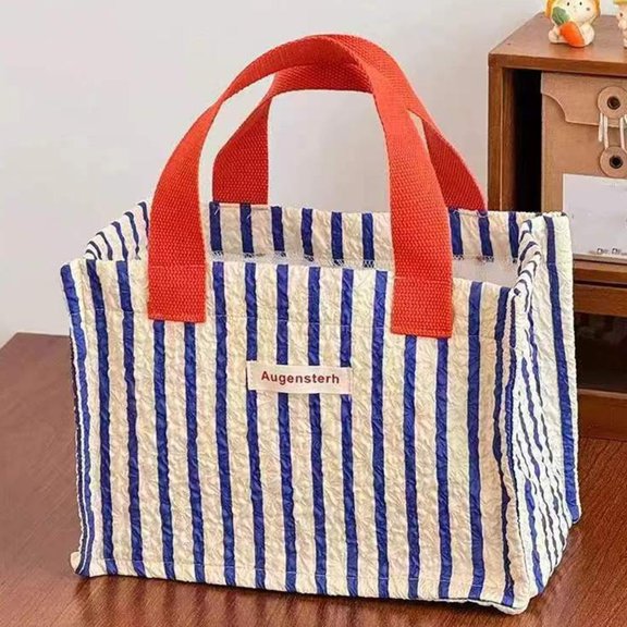 AOMRCOL Canvas Bag Small Versatile Handbag Female Student Lunch Bag Box Lunch, small cute lunch box for women