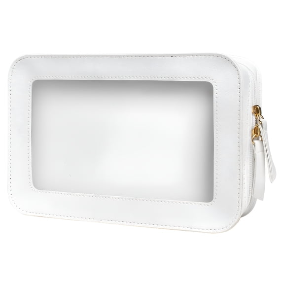 AOMRCOL Clear Makeup Bags, Tsa Approved Toiletry Bag with Zipper, Clear Makeup Organizer Fit Carry-On Travel Essentials, Clear Cosmetic Bags for Women Men