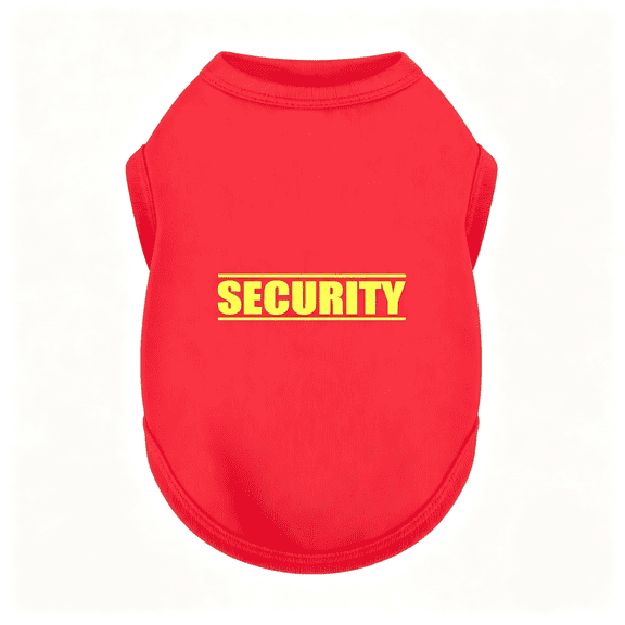 AOMRCOL Cozy Cotton Canine Wear: Soft,Lightweight,And Breathable Dog Shirt Vest with Eye-Catching Graphics(Security),Keeping Your Furry Friend Warm and Comfy! Red M
