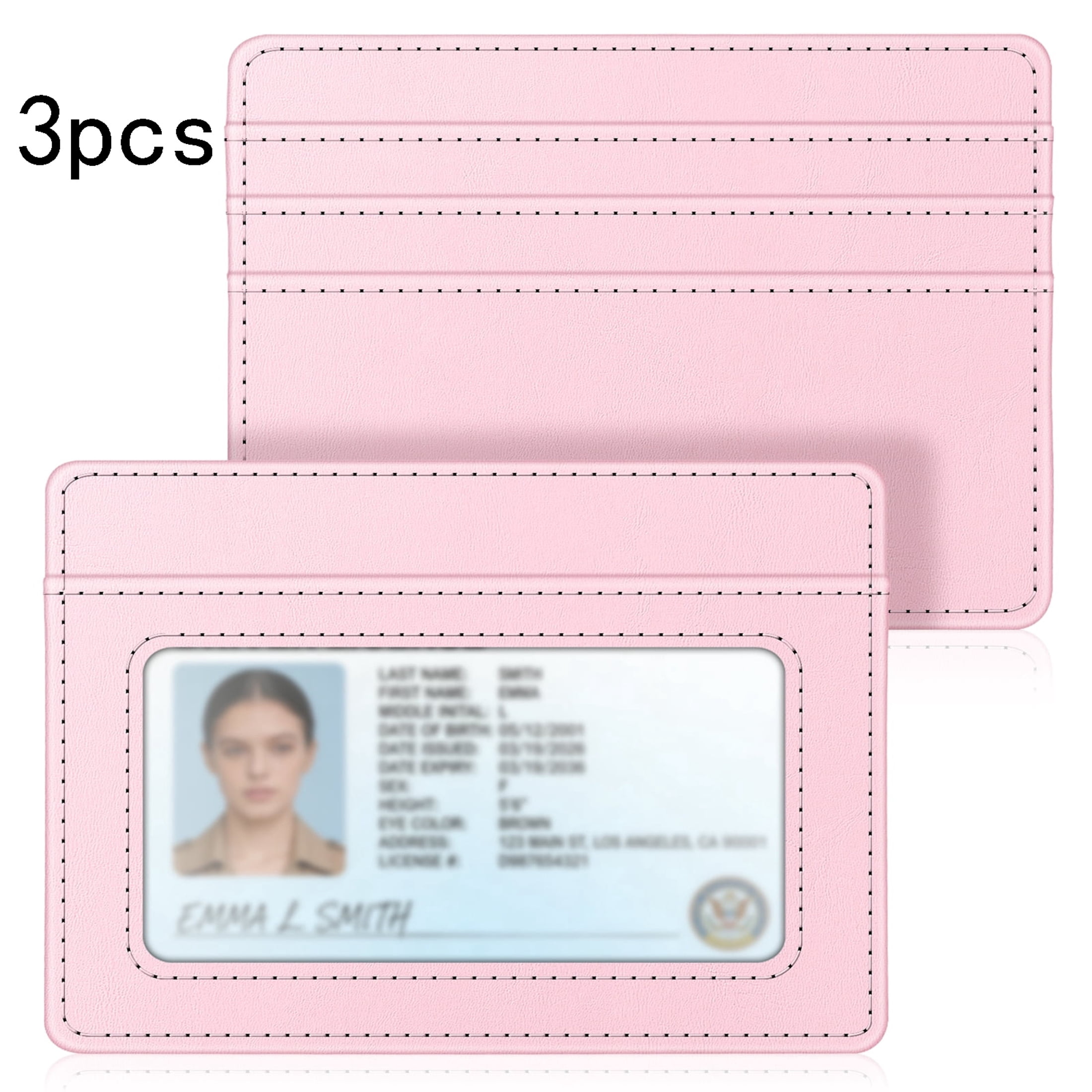 Id Card For Rfid AOMRCOL Credit Card Holder with ID Window,RFID Blocking PU Leather Slim ...