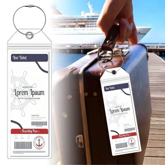 AOMRCOL Cruise Luggage Tag Holder,Fits All Ships & Tags,Clear,Waterproof,Cruise Essentials,Durable Travel Accessories for Secure Bag