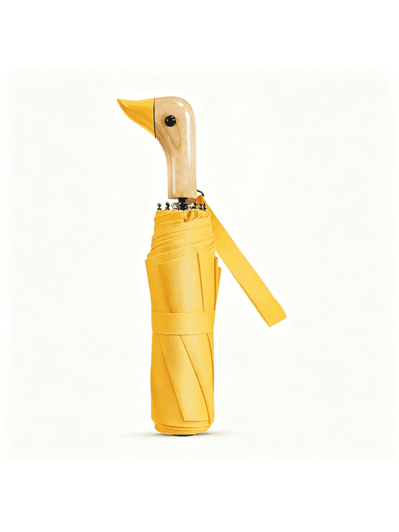 Cute Duck Handle Umbrella - Compact Travel Yellow Duck Head Umbrella for Adults and Girls Cute Umbrella