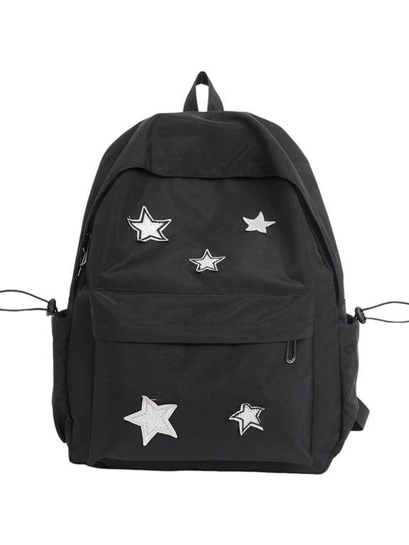 Cute Star Backpack for Women,Canvas Aesthetic Bookbag,Preppy Grunge Emo Trendy Backpack Bag