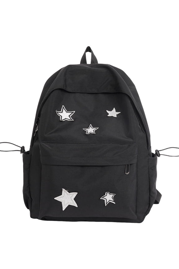 Cute Star Backpack for Women,Canvas Aesthetic Bookbag,Preppy Grunge Emo Trendy Backpack Bag