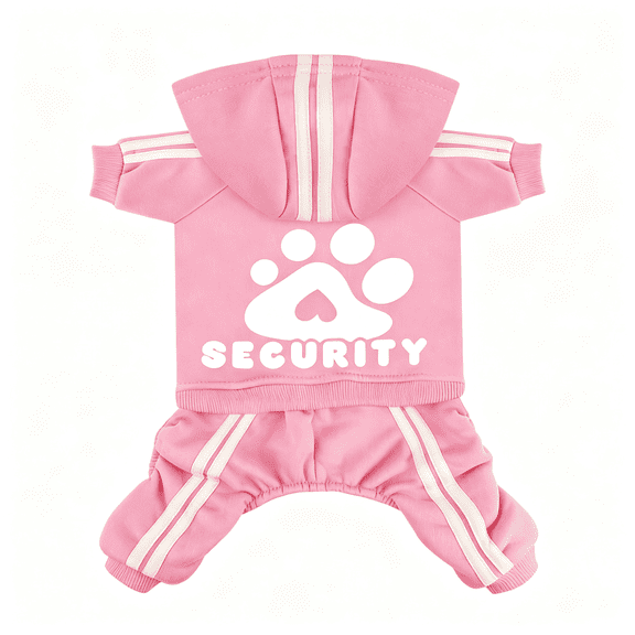 AOMRCOL Dog Hoodie Security Clothes 4 Legs Jumpsuit Sweatshirt Hoodies Soft&Warm Dog Outfit Pullover Dog Winter Clothes Sweater for Small Medium Large Dogs Cats(Pink,Xx-Small)