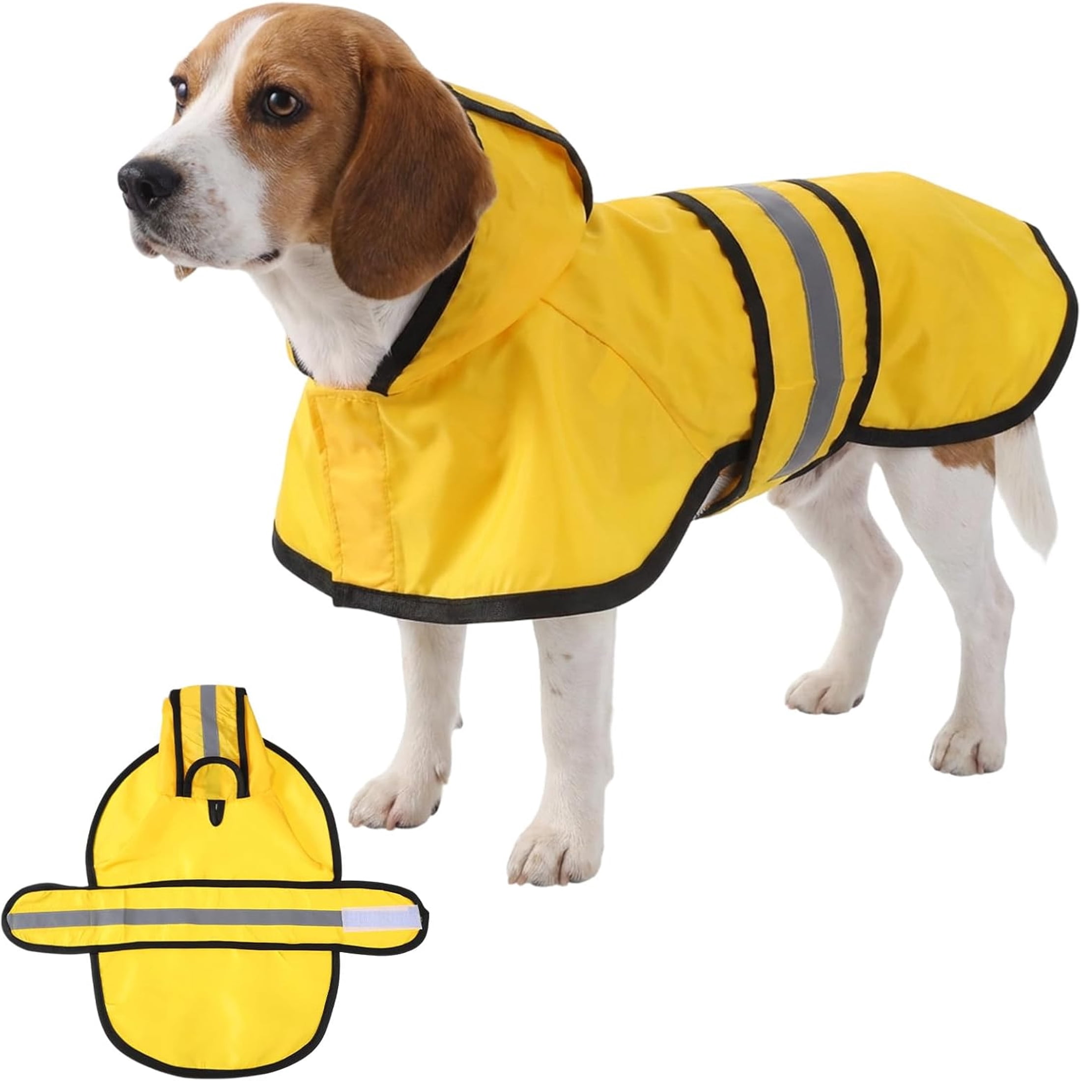 Cowboy Slicker AOMRCOL Dog Raincoat with Hood Rain Jacket for Dogs Waterproof ...
