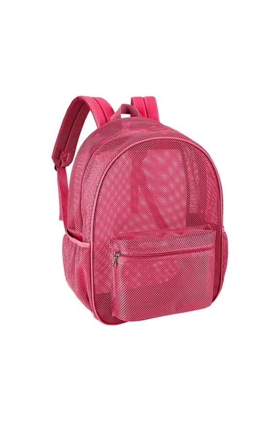 Heavy Duty Mesh Backpack,See through College Backpack with Padded Shoulder Straps for Commuting,Swimming,Travel,Beach,Outdoor Sports