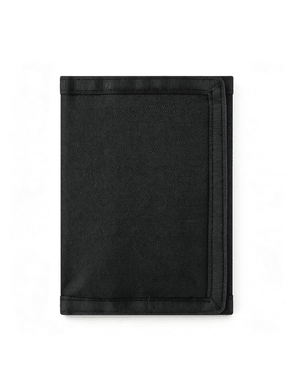 MenS Nylon Trifold Rfid Wallet with Id Window,Slim Security Wallet for Card Cash Holder,Modern Fashion Stylish Wallet Gifts for Teen Boys and Men,One Size -Black