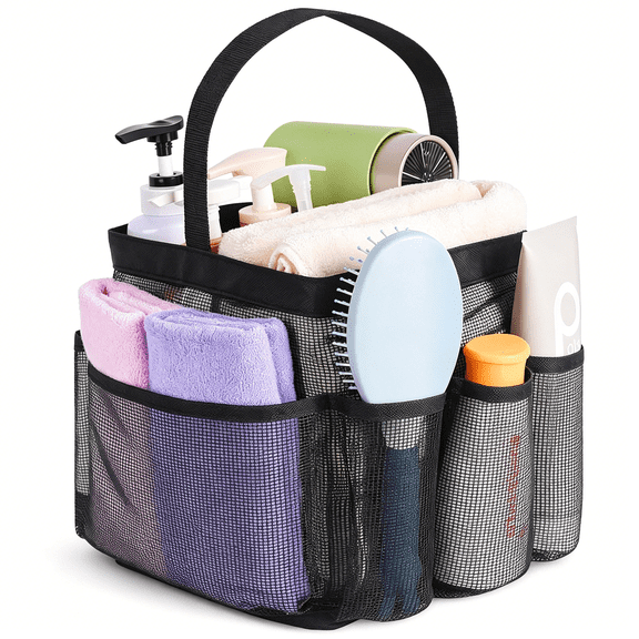 AOMRCOL Mesh Shower Caddy Portable for College Dorm Room Essentials,Shower Caddy Dorm with 8-Pocket Large Capacity for Beach,Swimming,Gym,Travel Essentials