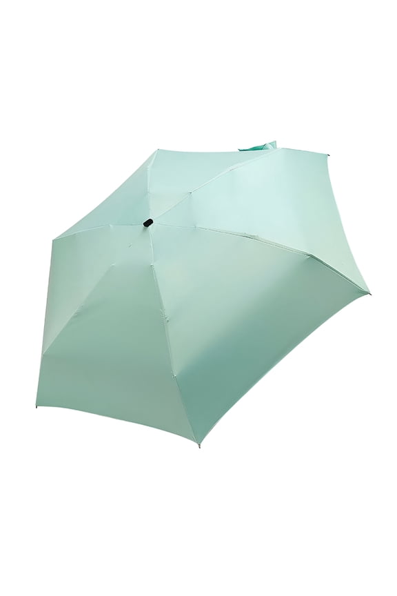 Mini Umbrella for Purse  5-Fold Compact Travel Umbrella for Women & Kids,Ultra Lightweight UV Sun & Rain Protection Umbrella,Small Folding Parasol for Backpack/Gift (Green,16cm When Folded)